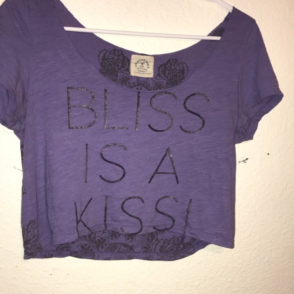 Bliss is a kiss purple floral cropped top